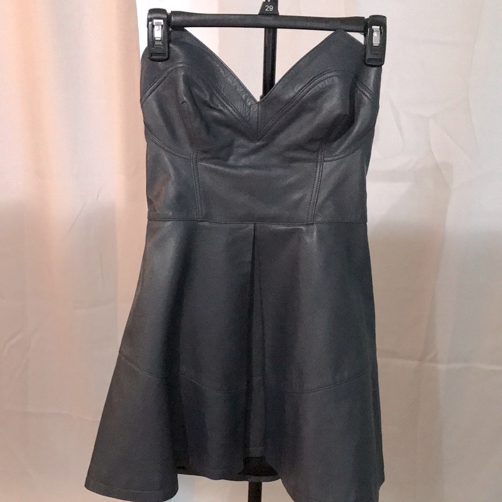 Leather Grey dress